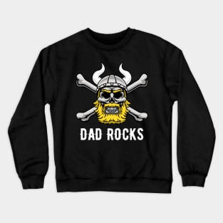 Viking Skull Dad Rocks Crewneck Sweatshirt